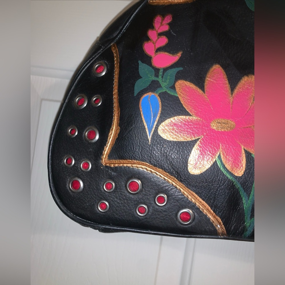 Biacci hand painted Floral Bag - Picture 4 of 16
